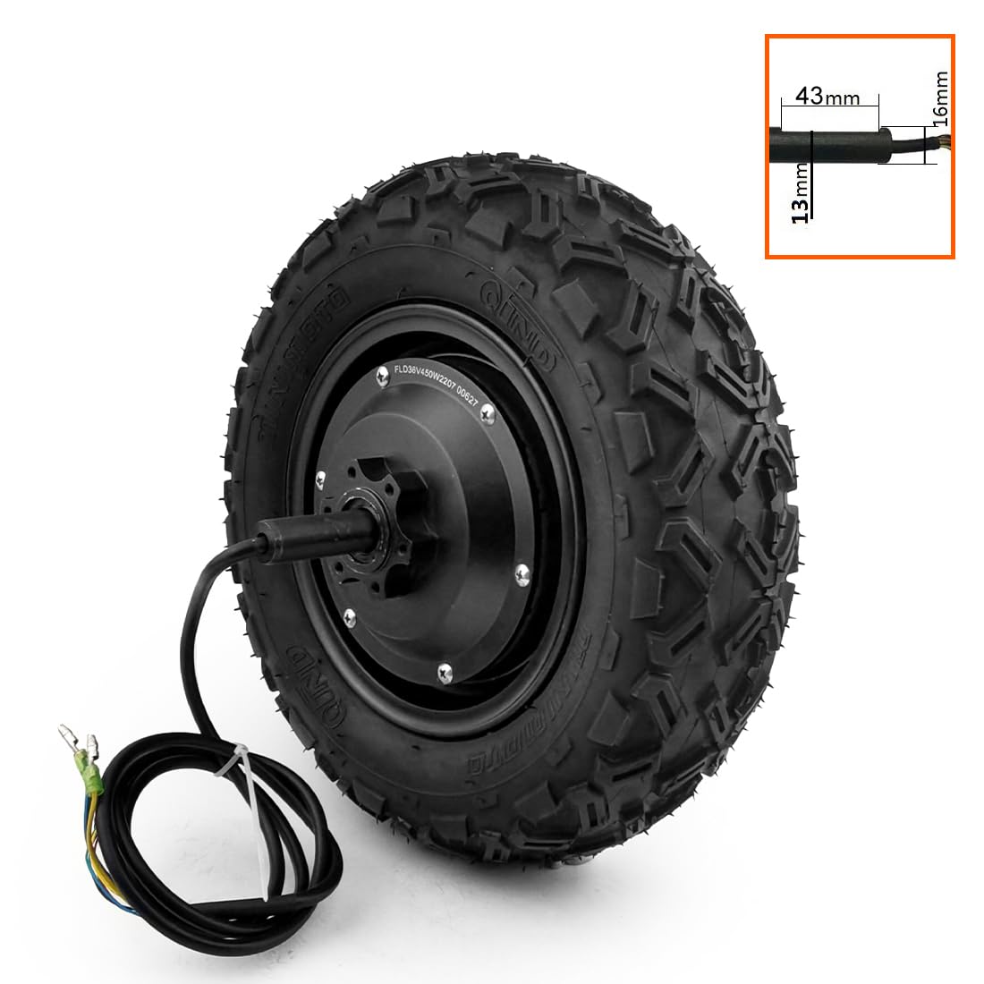 Amazon.com: 36V48V 450W 10 Inch Single Side Axle Brushless Geared